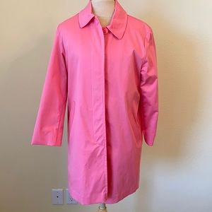 Flamingo Pink Coat with Floral Lining NWOT